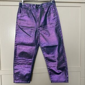 Levi's Made and Crafted Barrel Crop  Iridescent Jeans 30”